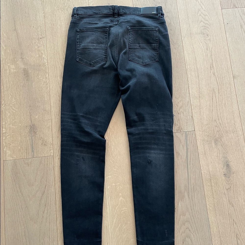 Black Amiri Jeans With Patchwork - image 2